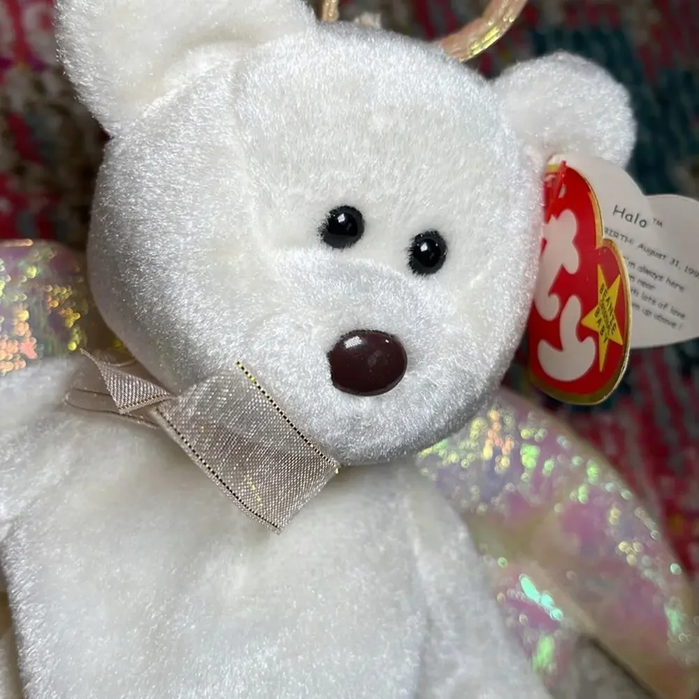 Rare‎ Ty Original Beanie Baby Halo 1998 with Brown Nose
